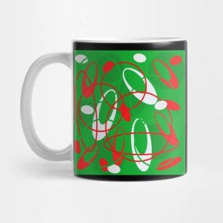 nineteen fifties style atomic abstract pattern Mug